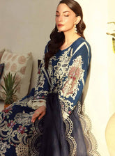 Gulmina Embroidered Lawn 3 Piece Unstitched Suit GM25US D-BLUE ORCHID